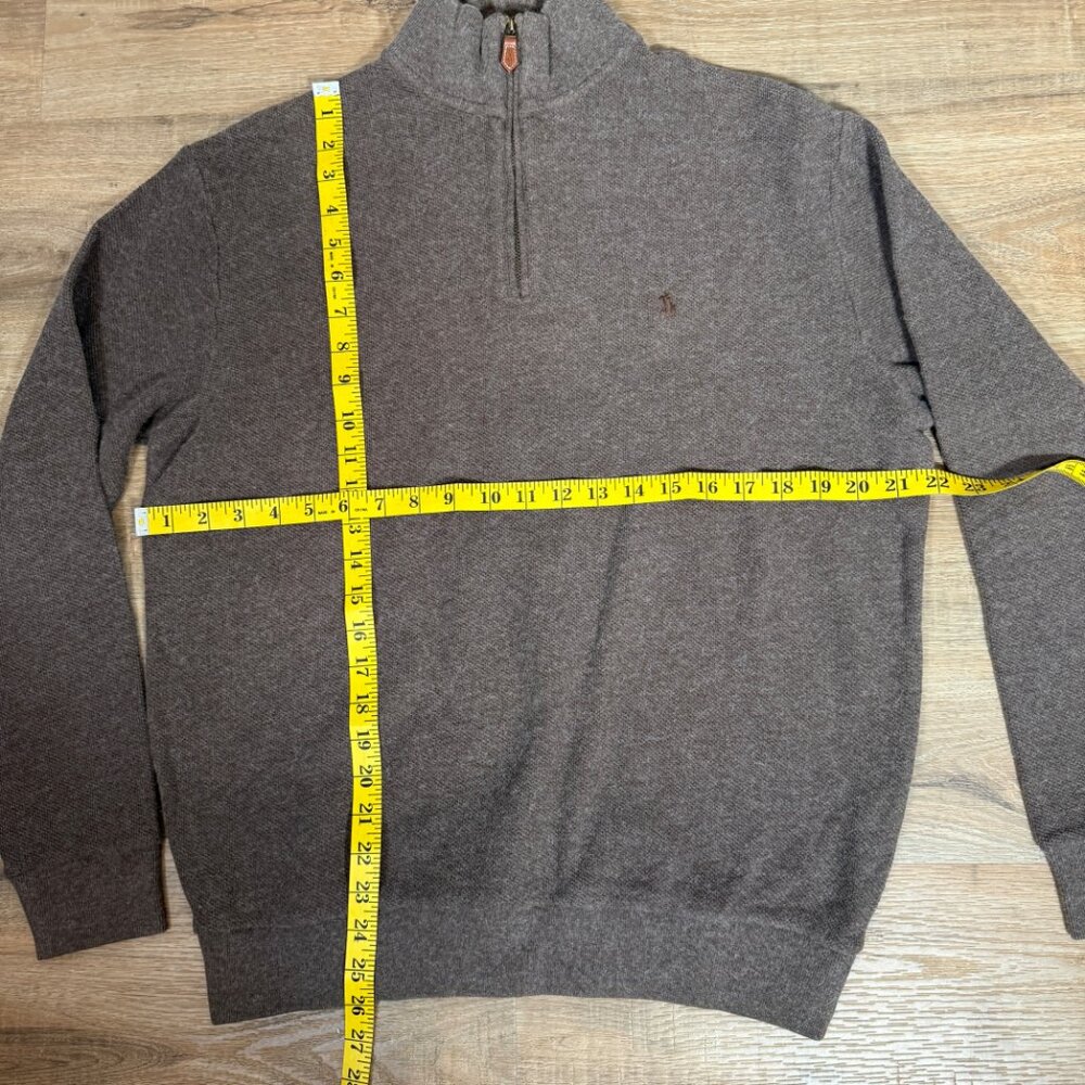 Vintage Polo Golf Ralph Lauren Brown  Long Sleeve Quarter Zip Cotton Alpaca M - Picture 2 of 7